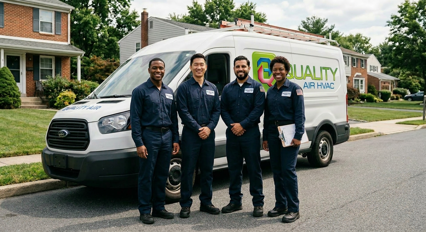 Quality Air HVAC service technicians team