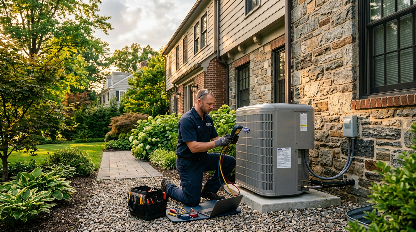 Quality Air HVAC technician at work